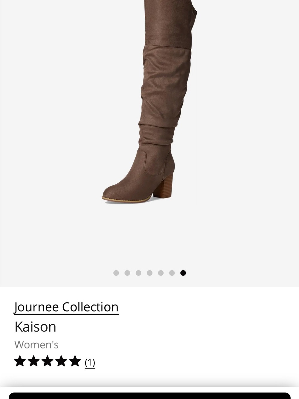 Journee Collection Kaison Over-the-Knee Block Heel Boot in Taupe